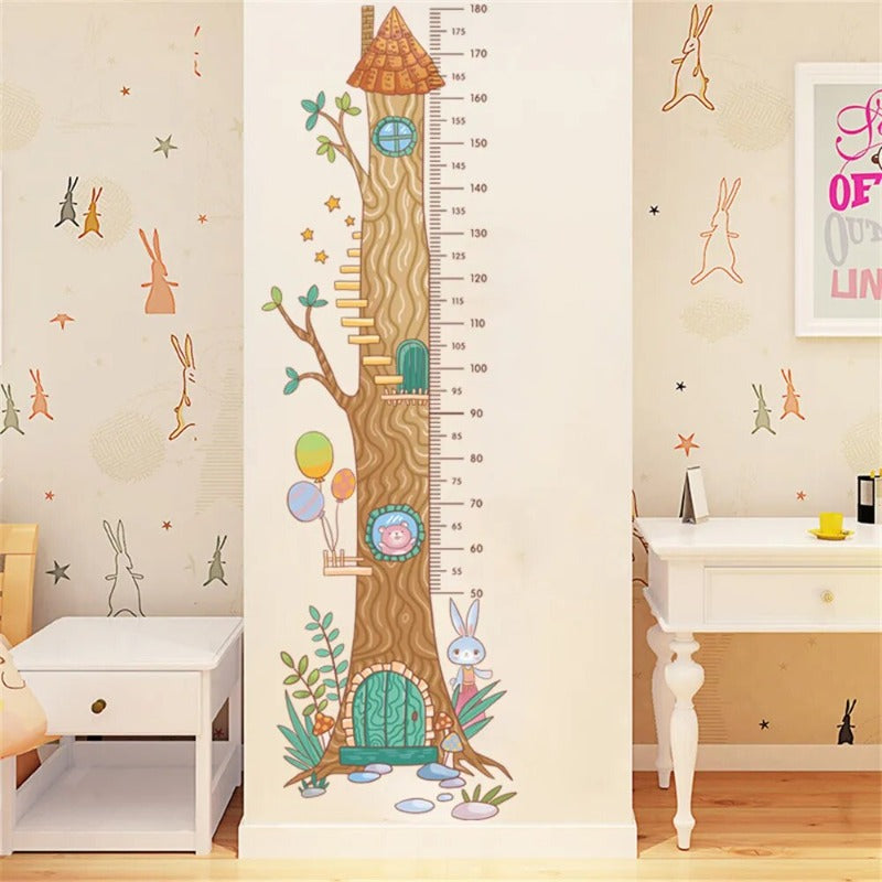 Growing Tree Height Measure Decal - Growth Chart Sticker - Just Kidding Store