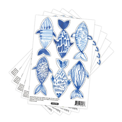 Hand Drawn Watercolor Fish  Wall Decals - Just Kidding Store