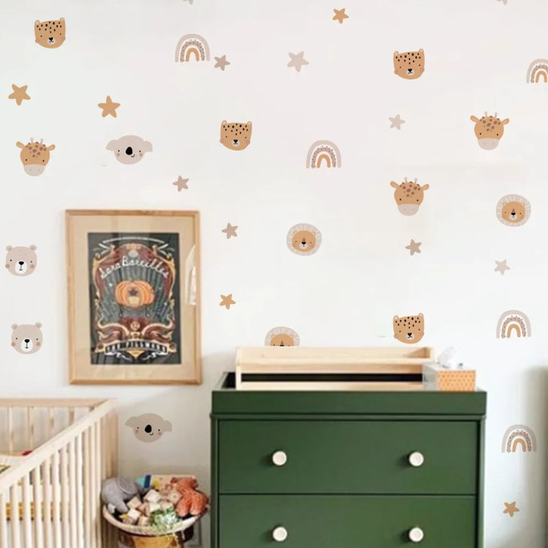 Pastel Stars and Rainbow Wall Stickers - Just Kidding Store