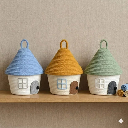 Crochet Cottage Cotton Rope Storage Baskets - Just Kidding Store