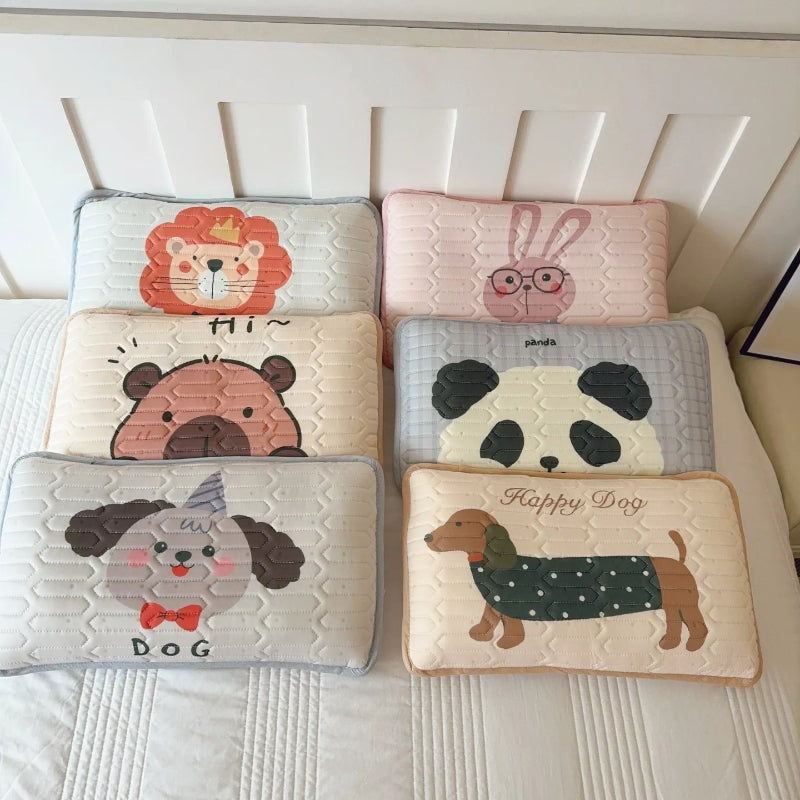 Cool Silk Latex Cartoon Animals Pillowcase - Just Kidding Store