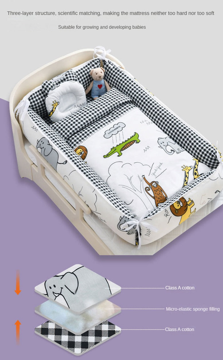 Baby Nest - Portable High Border Infant Crib - Just Kidding Store