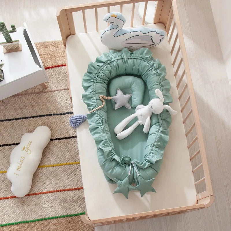 Ruffle Baby Nest - Portable Cocoon - Just Kidding Store