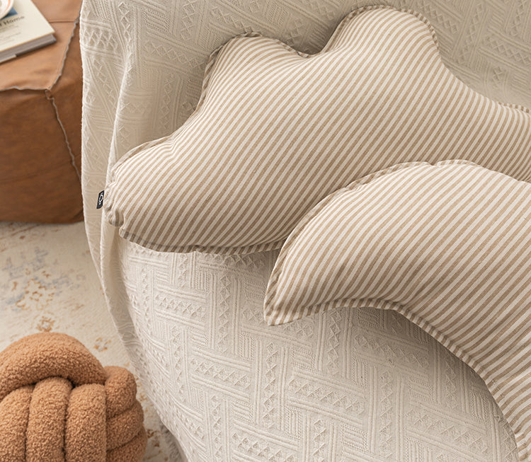 Cotton Linen Stripe Pillow - Just Kidding Store