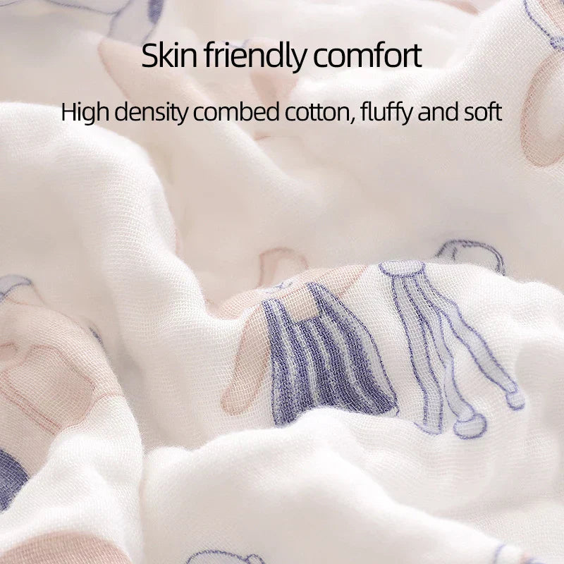 6 Layers Cotton Muslin Swaddle Blanket - Just Kidding Store