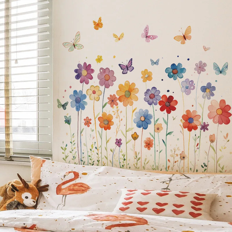 Whispering Meadow Watercolor Wall Stickers - Just Kidding Store