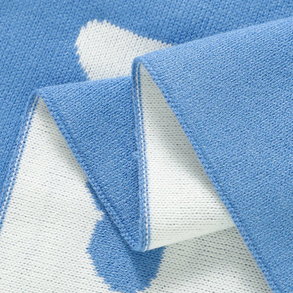 White Clouds Knit Blanket - Just Kidding Store