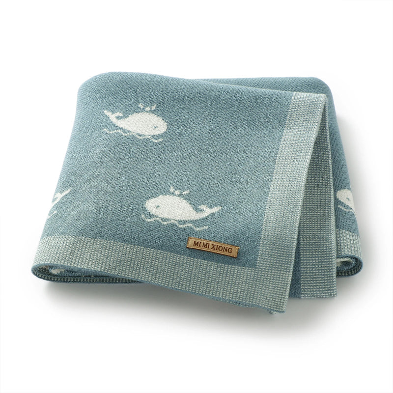 Baby Whale Nursery Blanket - Just Kidding Store