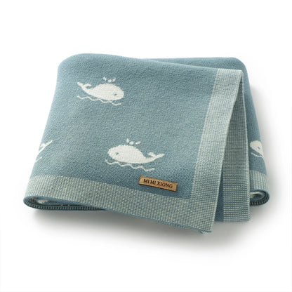 Baby Whale Nursery Blanket - Just Kidding Store