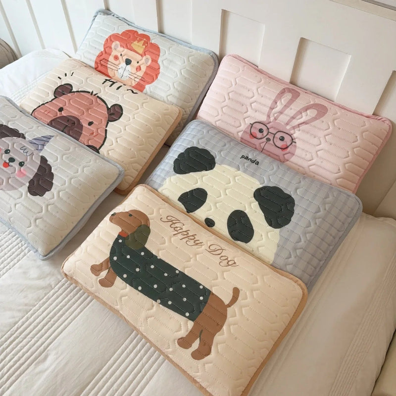 Cool Silk Latex Cartoon Animals Pillowcase - Just Kidding Store