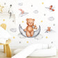 Moon Clouds Teddy Bear Nursery Children Wall Decals - Just Kidding Store