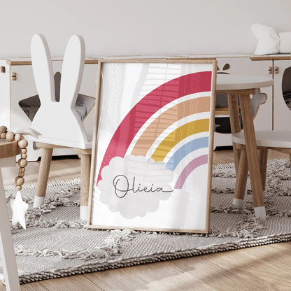 Personalized Sibling Rainbow Canvas Prints Set - Just Kidding Store