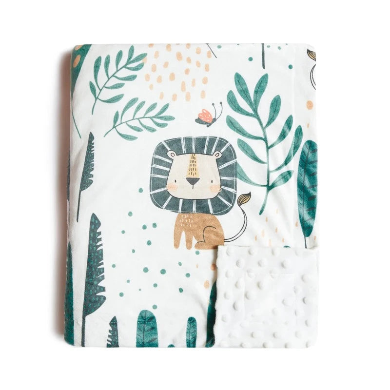 Soft Soothing Baby Nursery Blanket - Lion - Just Kidding Store