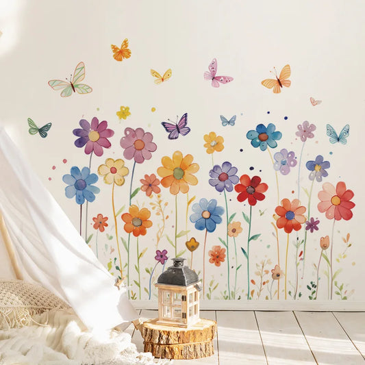 Whispering Meadow Watercolor Wall Stickers - Just Kidding Store
