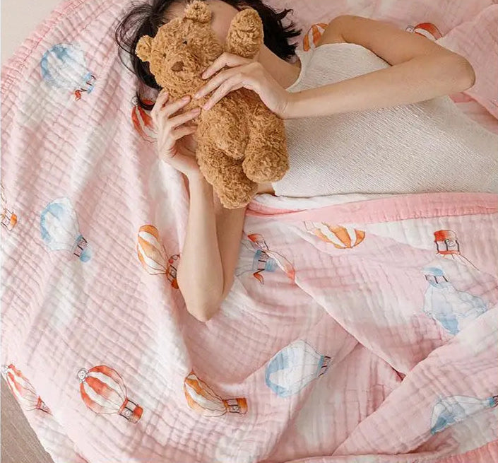 Pure Cotton Six Layer Muslin Blanket - Just Kidding Store