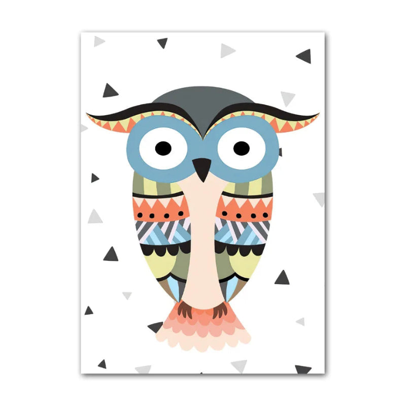Tribal Animals Canvas Posters - Just Kidding Store