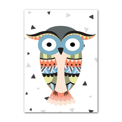 Tribal Animals Canvas Posters - Just Kidding Store