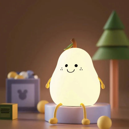 Pear LED Night Light - Tap Control Color Changing Lamp - Just Kidding Store