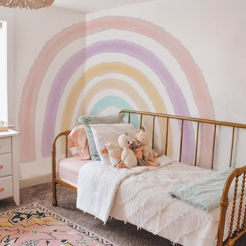 Watercolor Rainbow Fabric Wall Sticker - Just Kidding Store