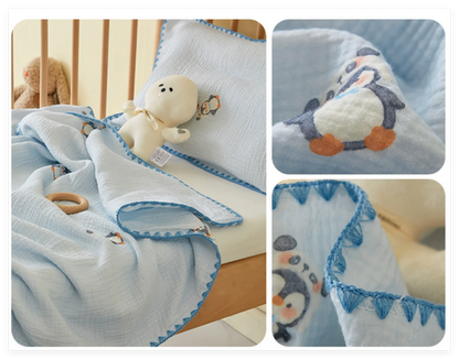 4 Layers Muslin Baby Nursery Blanket - Just Kidding Store