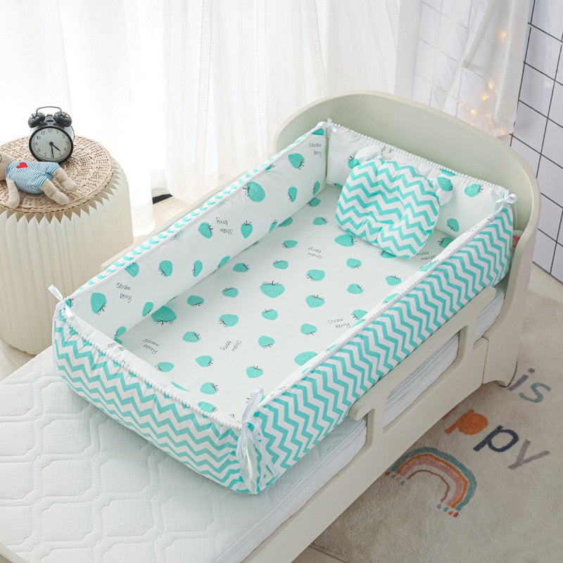 Baby Nest - Portable High Border Infant Crib - Just Kidding Store