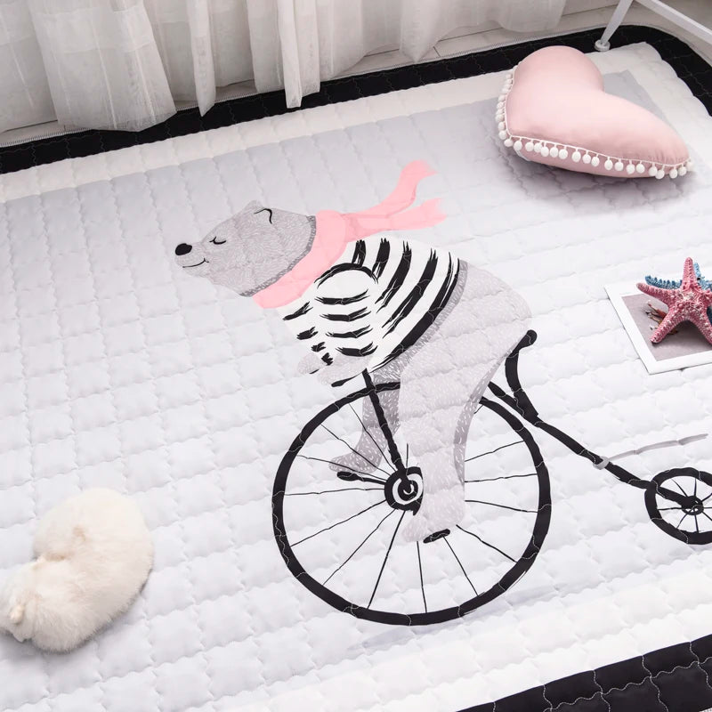 Oversized Quilted Play Mat - Waterproof Anti Skid Carpet - Just Kidding Store