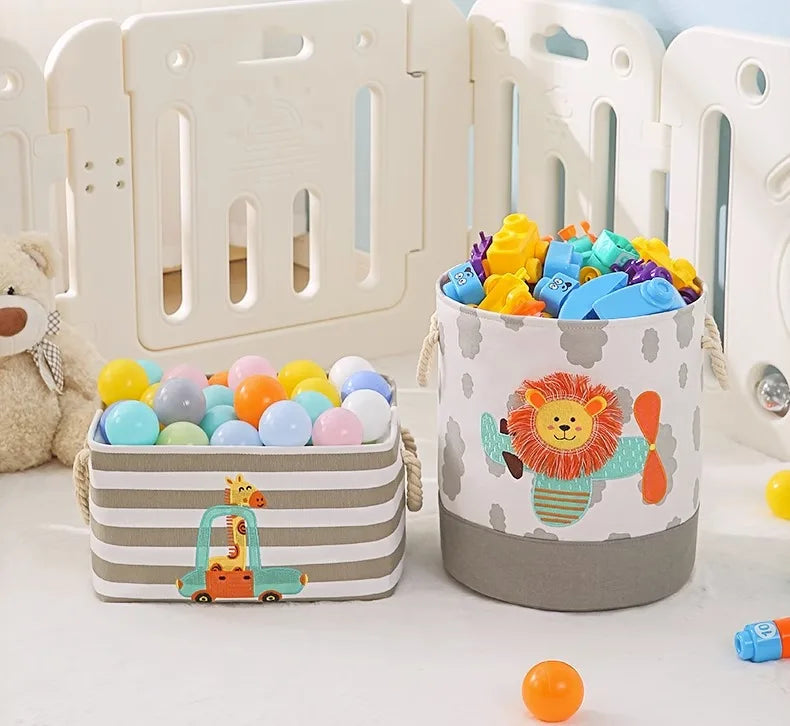 Canvas Storage Basket - Toys Organizer - Just Kidding Store