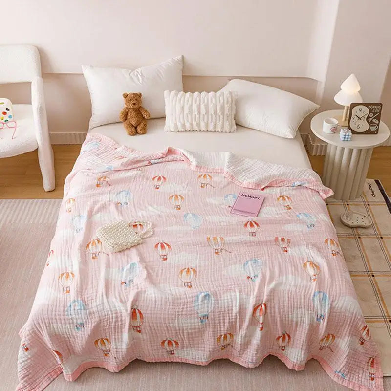 Pure Cotton Six Layer Muslin Blanket - Just Kidding Store