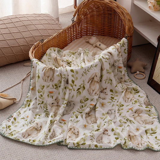 4 Layers Premier Bamboo Cotton Swaddle Blanket - Just Kidding Store