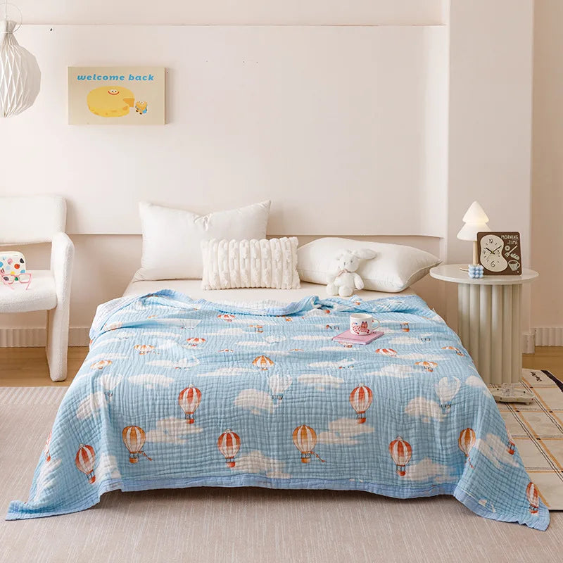 Pure Cotton Six Layer Muslin Blanket - Just Kidding Store