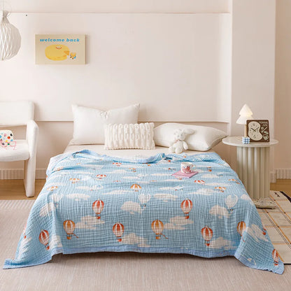 Pure Cotton Six Layer Muslin Blanket - Just Kidding Store