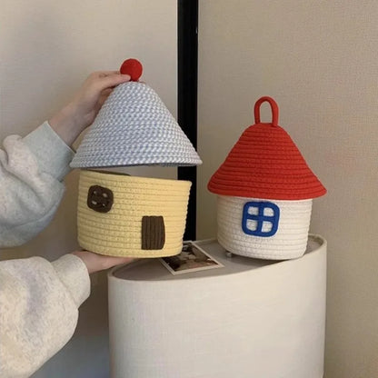 Crochet Cottage Cotton Rope Storage Baskets - Just Kidding Store