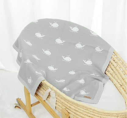 Baby Whale Nursery Blanket - Just Kidding Store