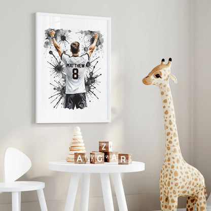 3pcs Personalized Custom Name Football Canvas Poster - Just Kidding Store