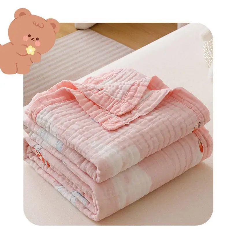 Pure Cotton Six Layer Muslin Blanket - Just Kidding Store