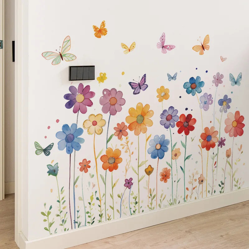 Whispering Meadow Watercolor Wall Stickers - Just Kidding Store