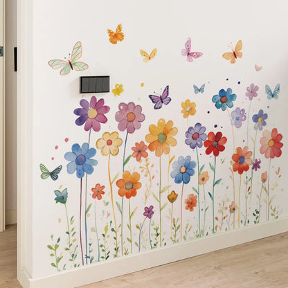 Whispering Meadow Watercolor Wall Stickers - Just Kidding Store