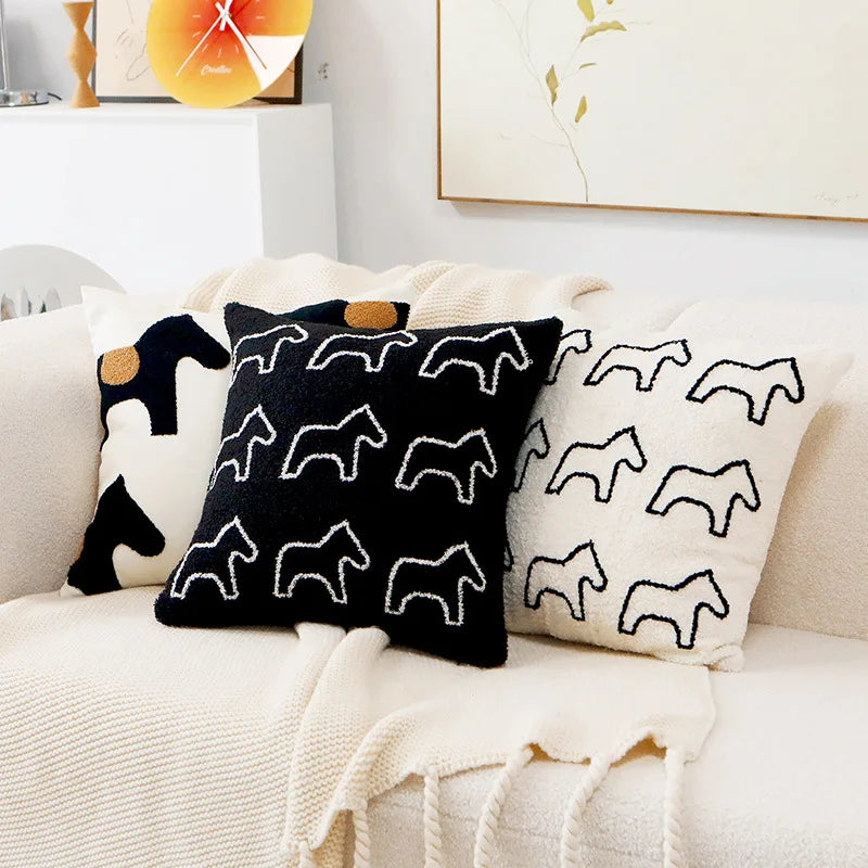 Pony Embroidered Cushion Covers - Just Kidding Store