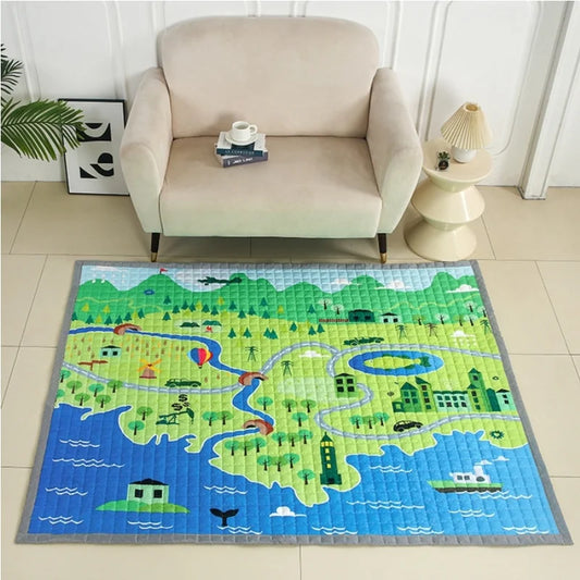 Oversized Play Mat - Quilted Anti Skid Carpet - Just Kidding Store