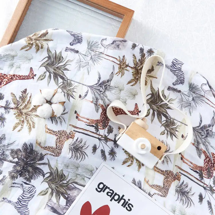2 Layer Bamboo Cotton Muslin Blanket - Just Kidding Store