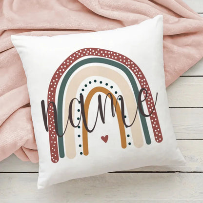 Personalised Rainbow Pillow Case - Custom Cushion Cover - Just Kidding Store