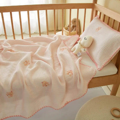 4 Layers Muslin Baby Nursery Blanket - Just Kidding Store