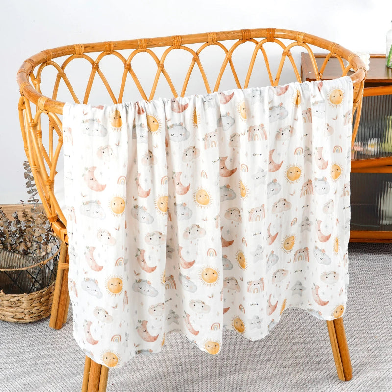 Super Soft Cotton Bamboo Oversized Swaddle Blanket - Just Kidding Store