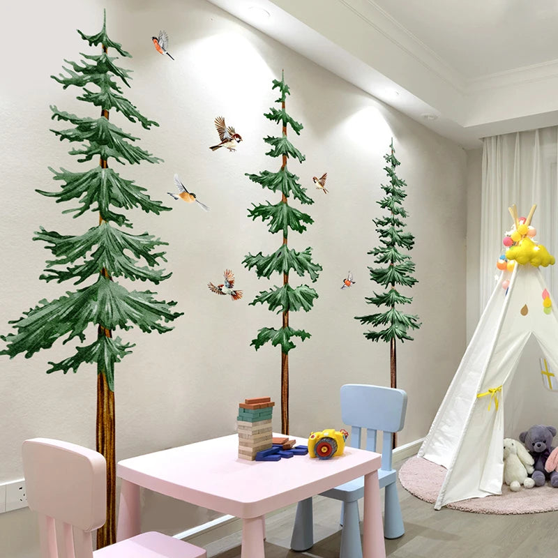 Tall Pine Tree Wall Stickers - Just Kidding Store