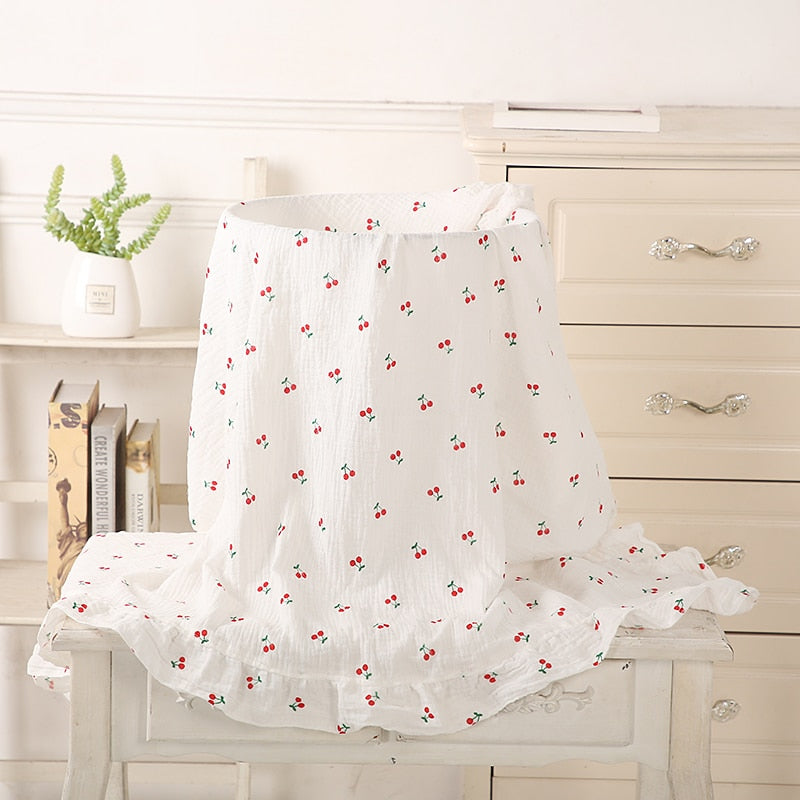 Ruffled Muslin Swaddle Blankets - Just Kidding Store