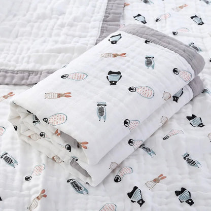 6 Layers Cotton Swaddle Blanket - Just Kidding Store
