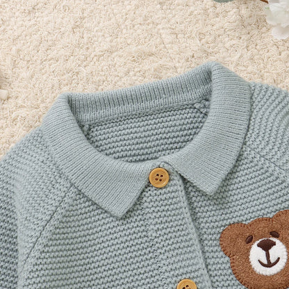 Teddy Knitted Infant Romper - Just Kidding Store