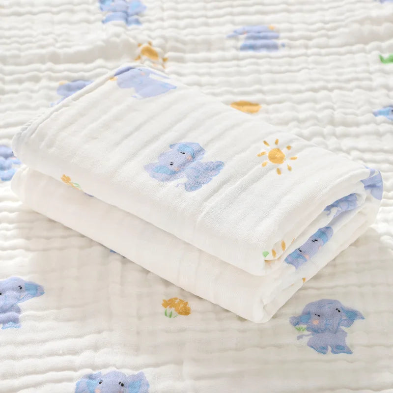 6 Layers Cotton Muslin Swaddle Blanket - Just Kidding Store