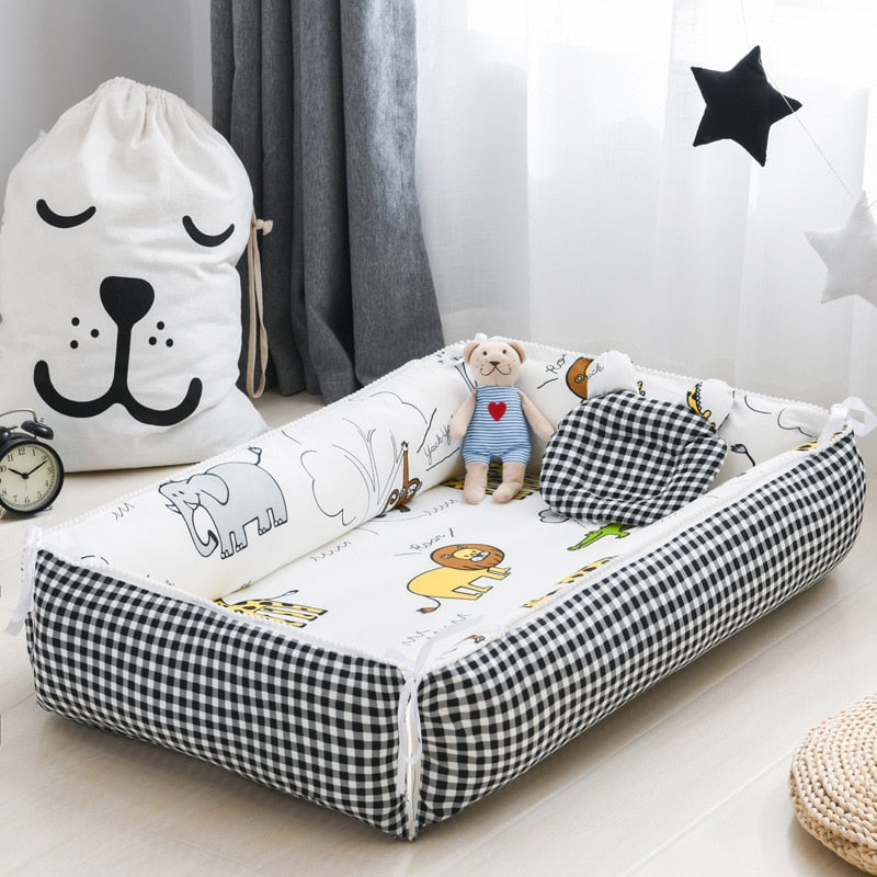 Baby Nest - Portable High Border Infant Crib - Just Kidding Store