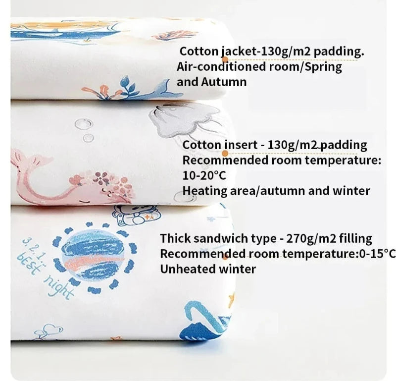 Thermostatic Sleeping Bag - Removable Sleeves Sleep Sack - Just Kidding Store